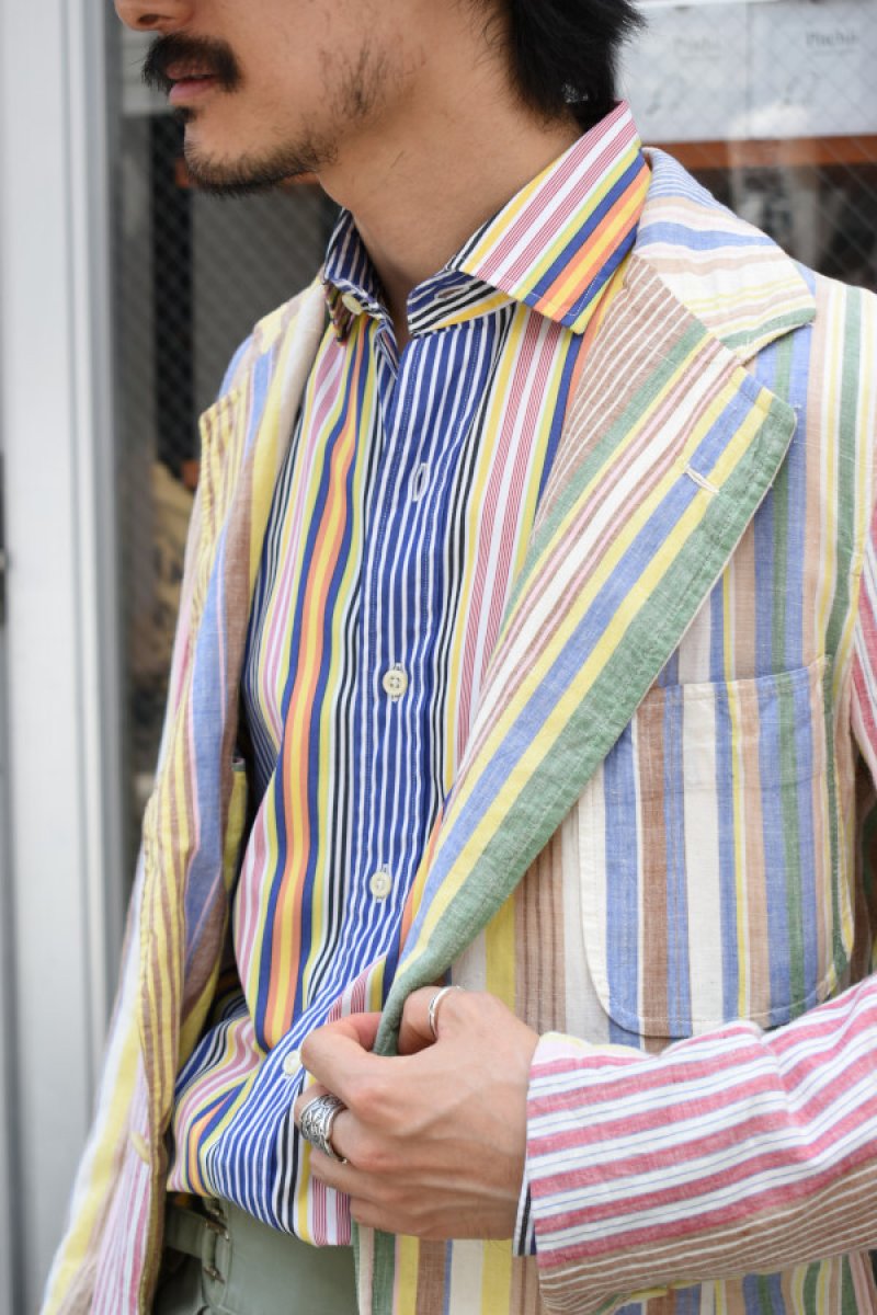 画像1: 70-80's Ralph Lauren crazy stripe tailored jacket