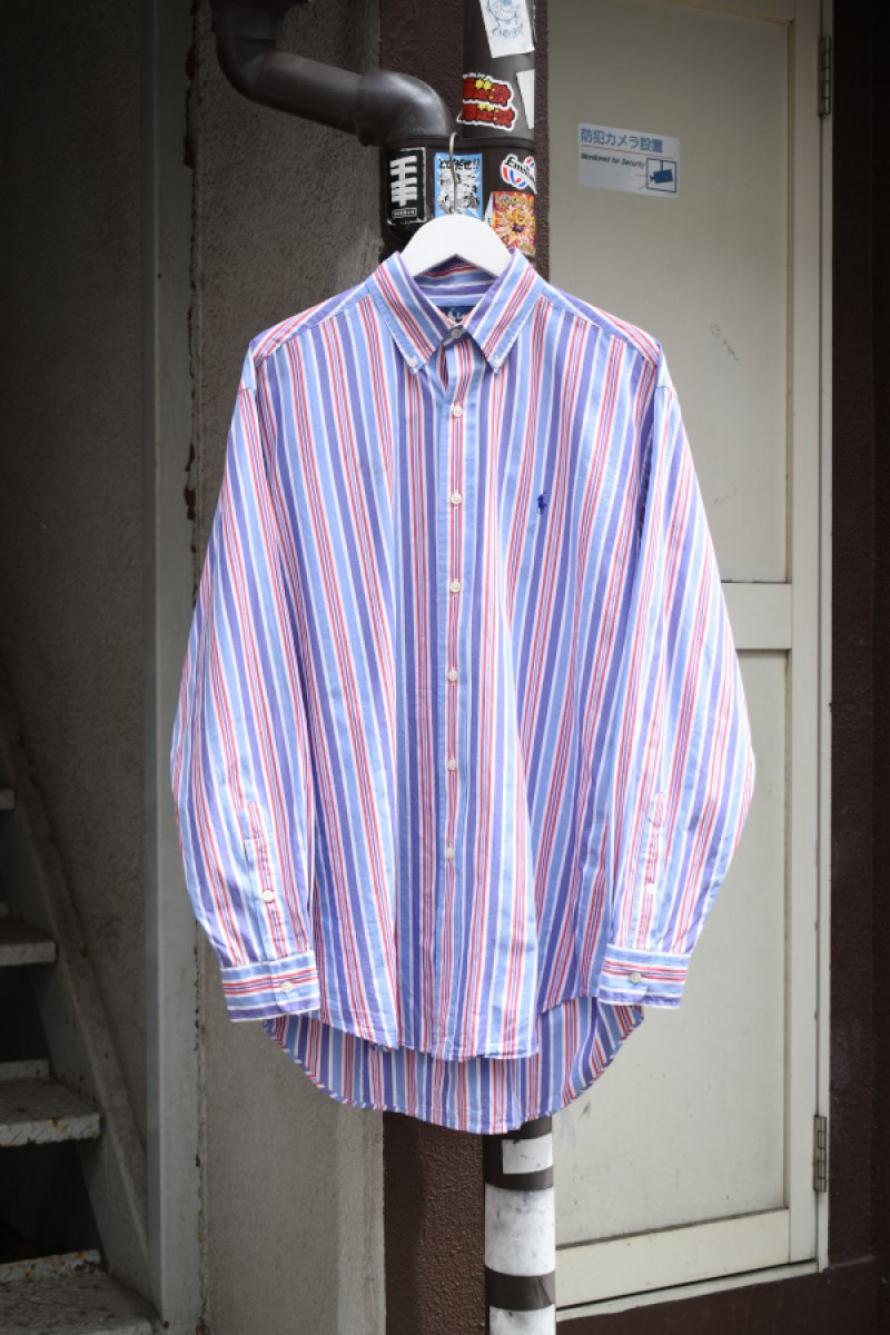 画像1: Ralph Lauren Stripe BD Shirt (1)