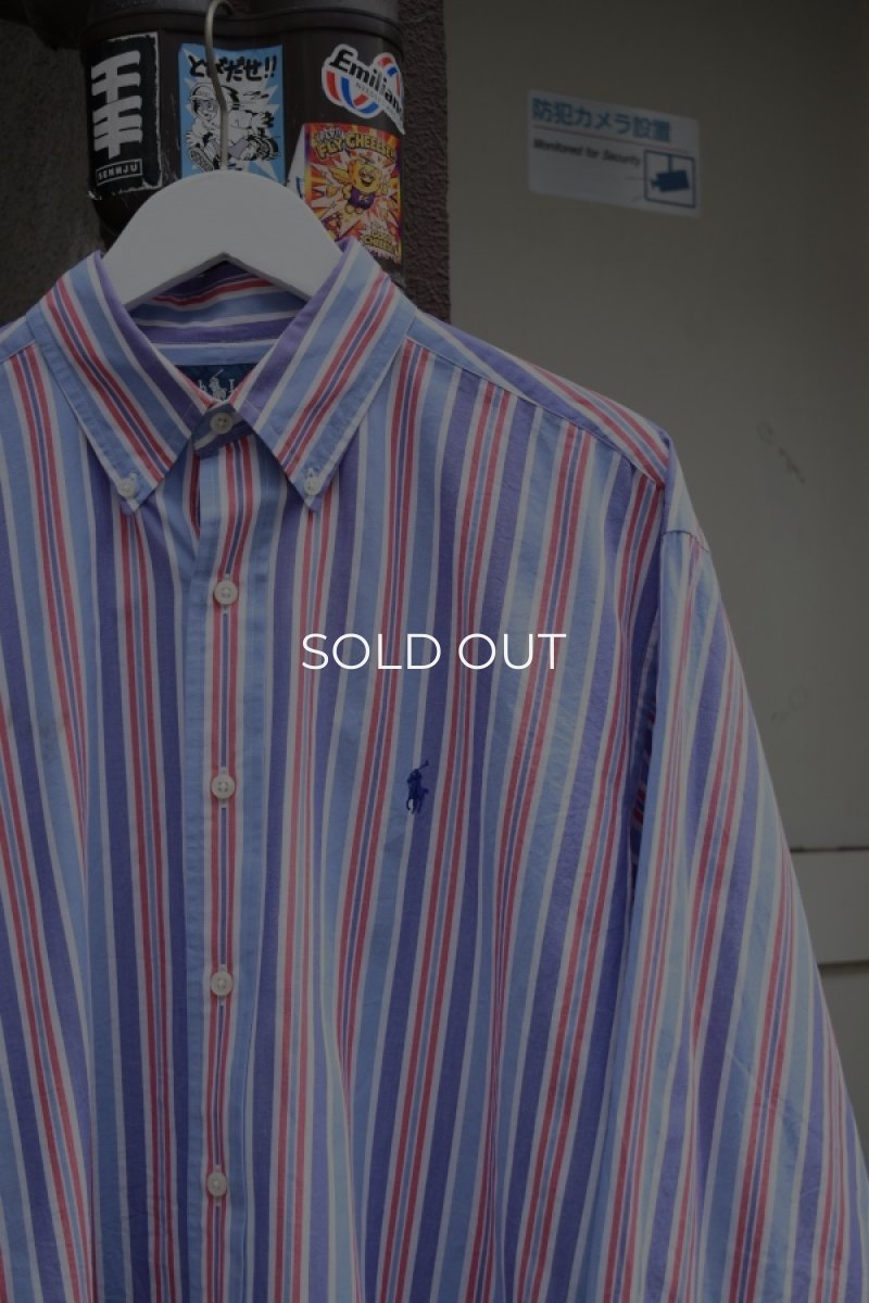 画像2: Ralph Lauren Stripe BD Shirt (2)