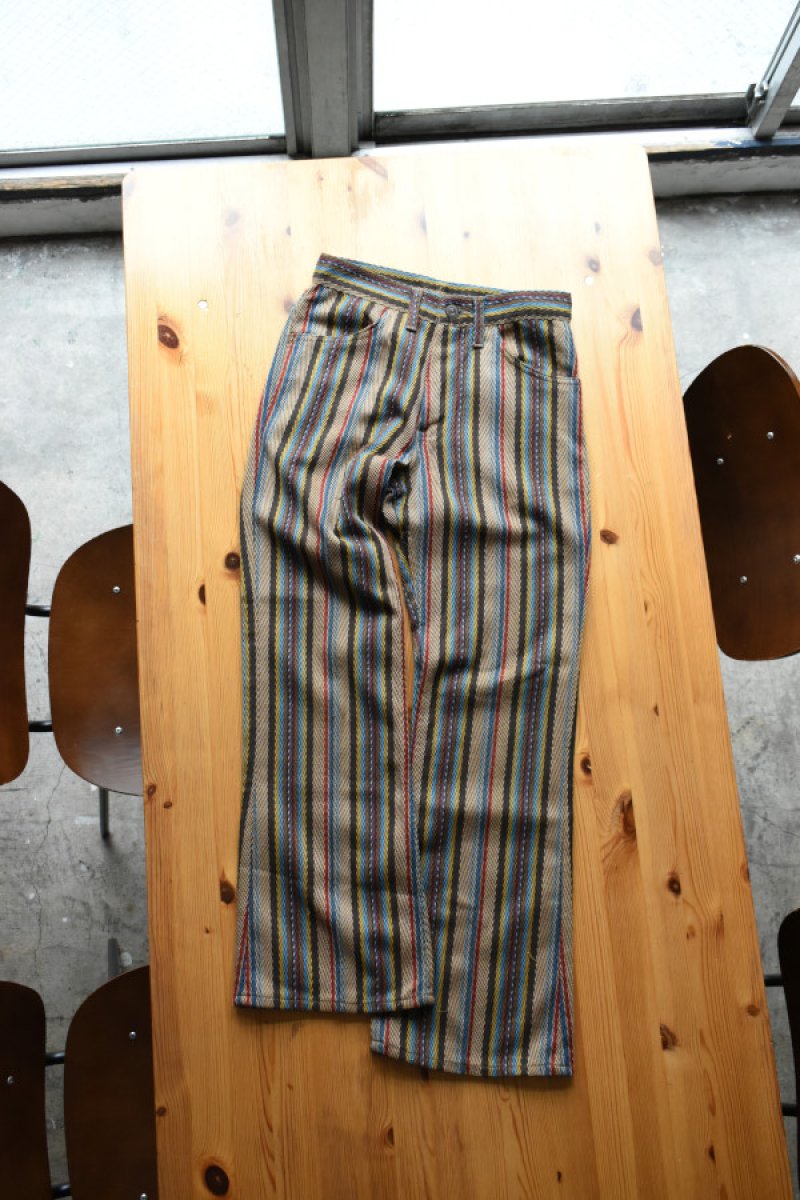 画像2: 70's LEVI'S "STA-PREST" Multi Stripe Bootcut Pants (2)