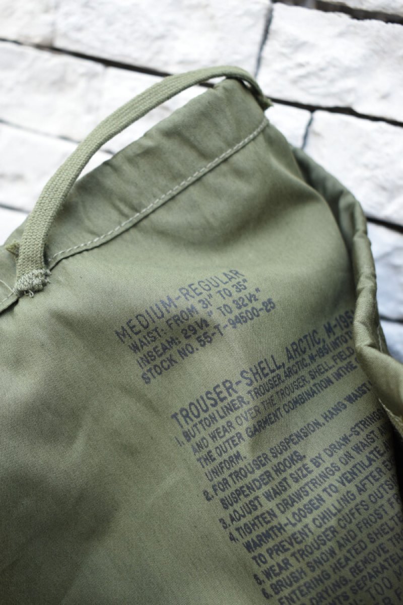 画像10: [DEADSTOCK] 50's US ARMY M-51 Wind Over Pants (10)