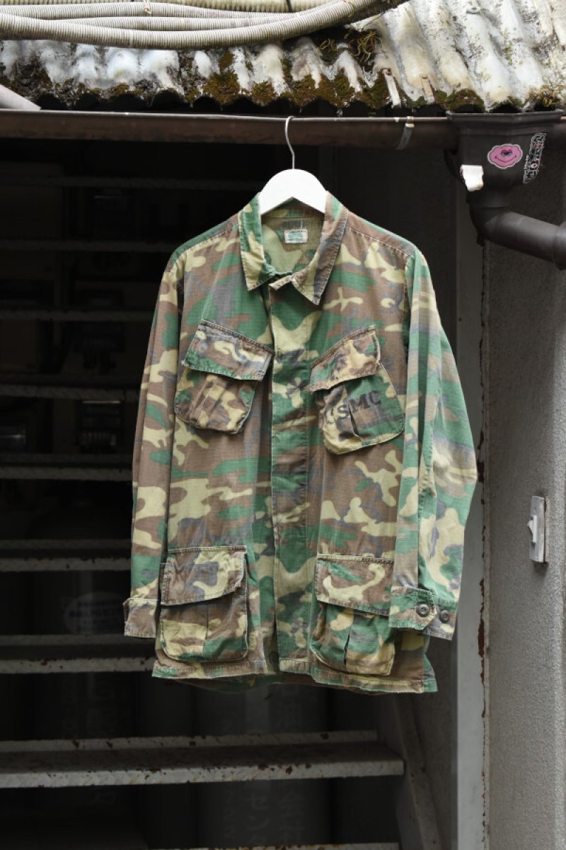 画像1: 70's US ARMY Jungle Fatigue Jacket -ERDL Camouflage Pattern- (1)