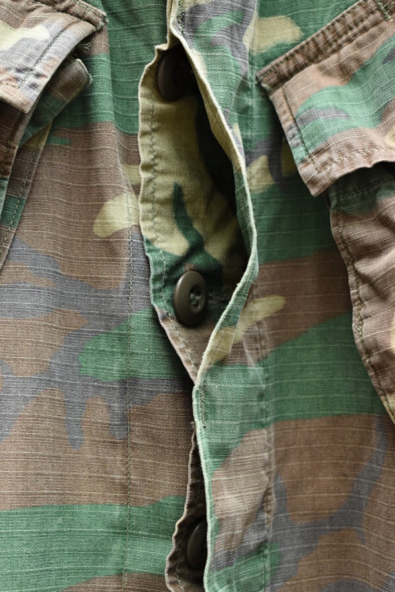 画像9: 70's US ARMY Jungle Fatigue Jacket -ERDL Camouflage Pattern- (9)