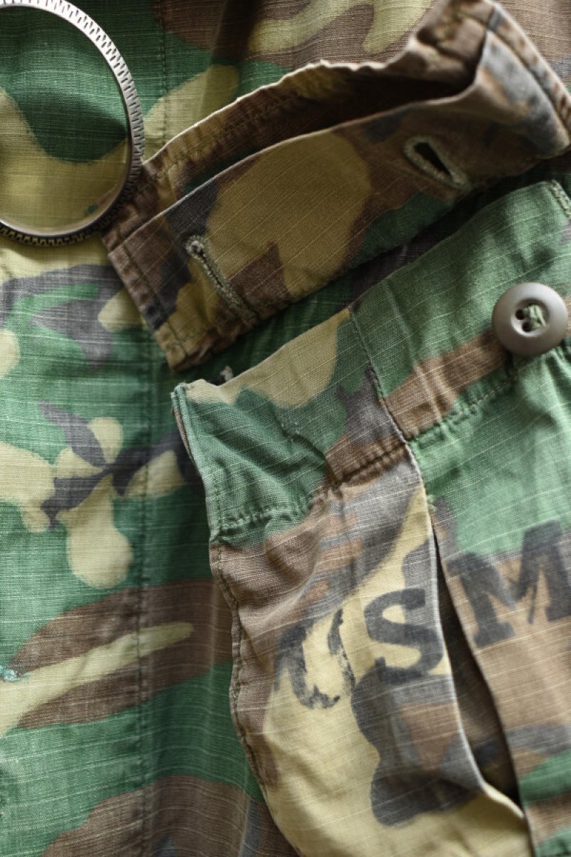 画像11: 70's US ARMY Jungle Fatigue Jacket -ERDL Camouflage Pattern- (11)