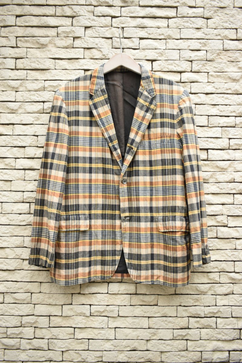 画像1: 60's Madras Check Tailored Jacket (1)
