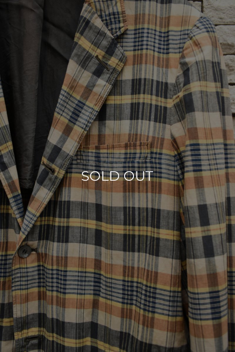 画像4: 60's Madras Check Tailored Jacket (4)