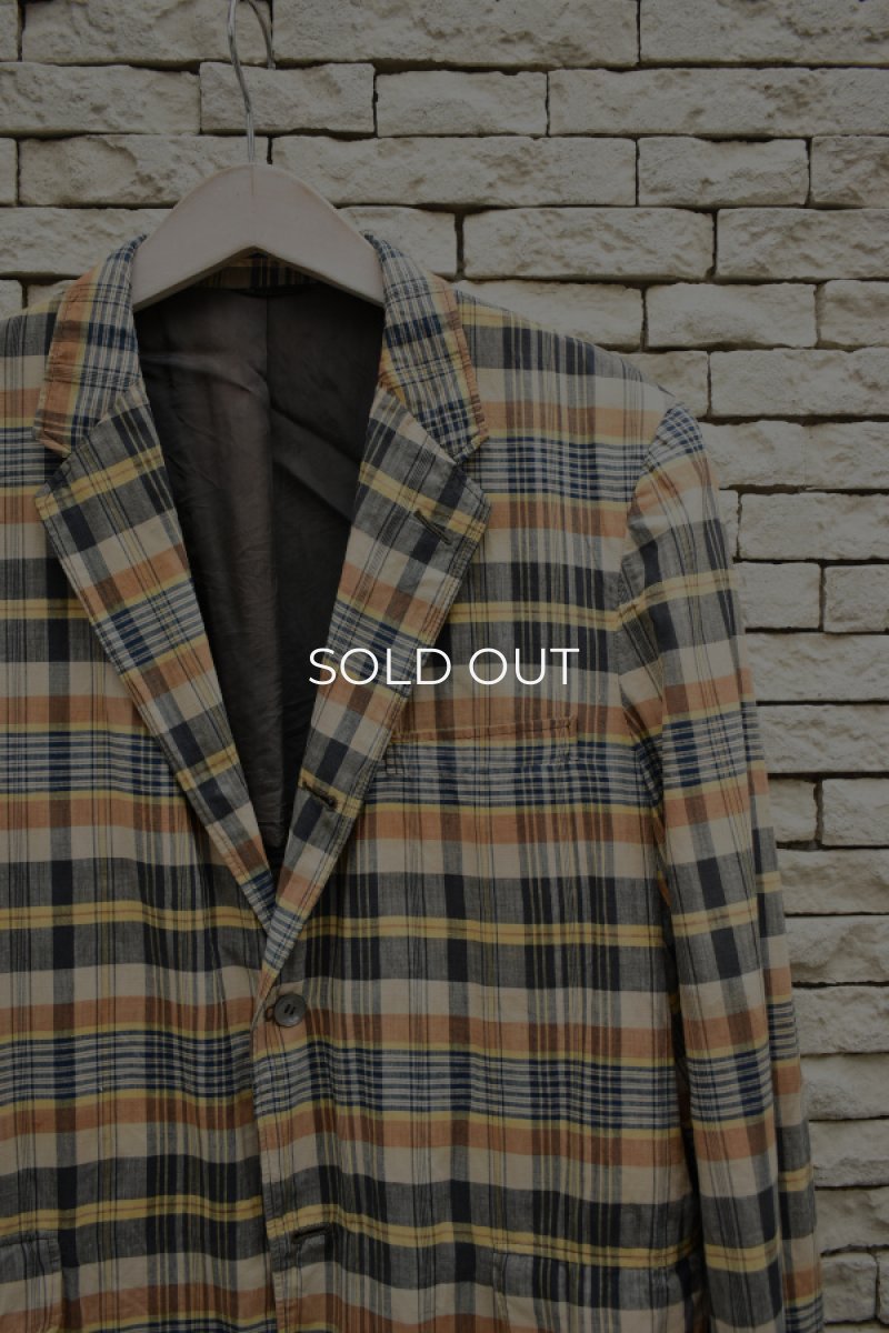画像2: 60's Madras Check Tailored Jacket (2)