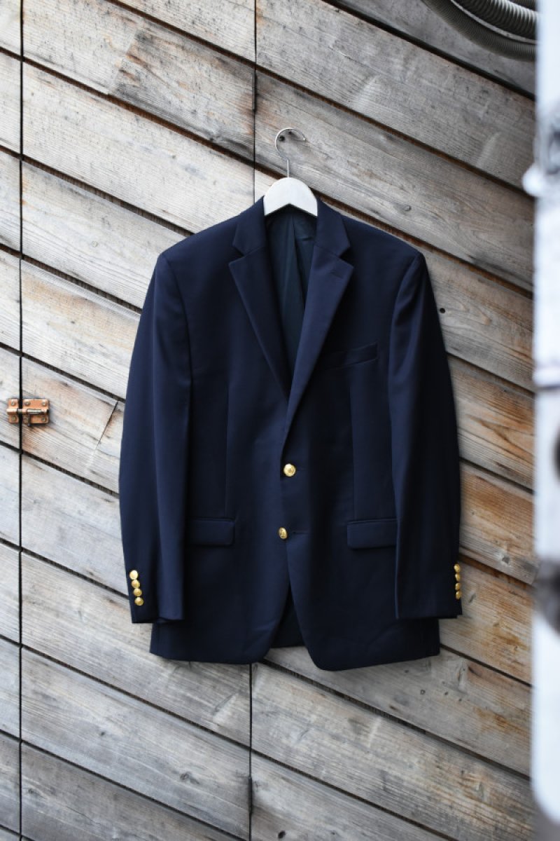 画像1: LAUREN RALPH LAUREN Single-Breasted 2B Navy Blazer (1)