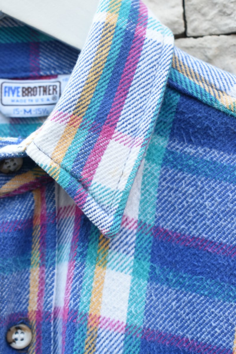 画像12: 70-80's FIVE BROTHER Check Flannel Shirt -MADE IN USA- (12)
