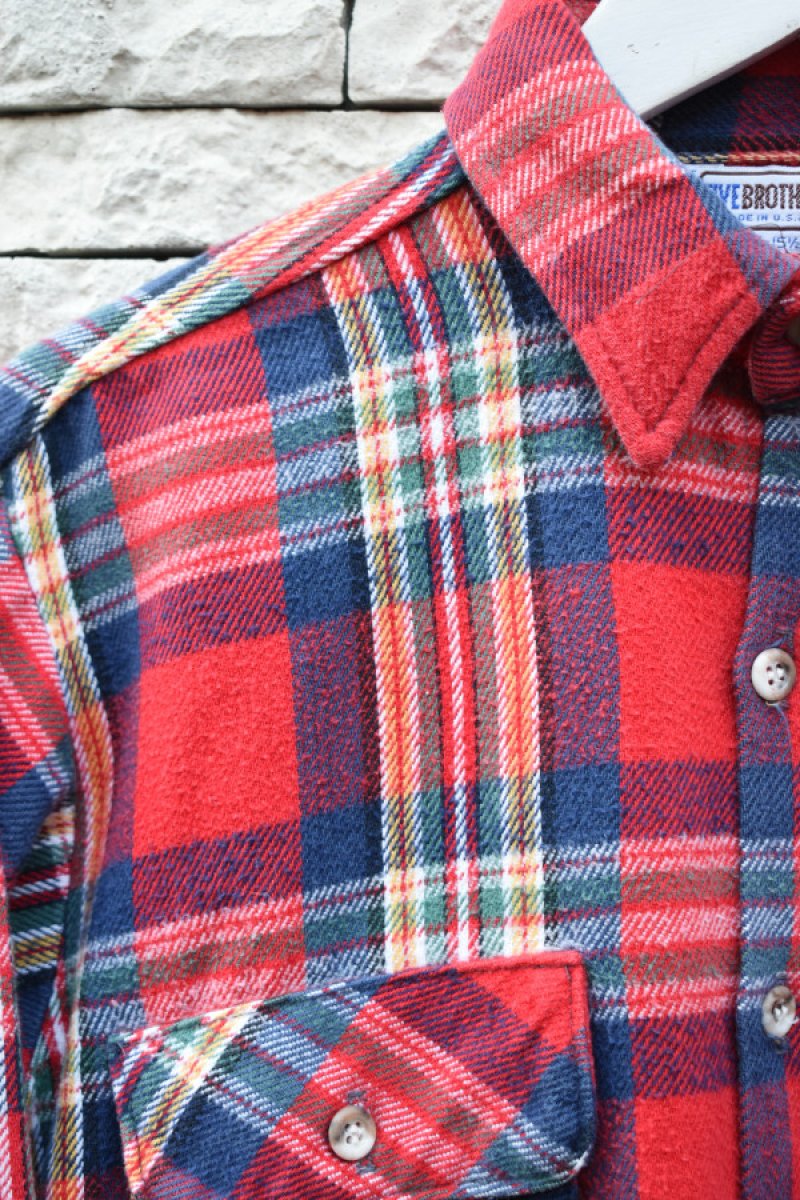 画像6: 70-80's FIVE BROTHER Check Flannel Shirt -MADE IN USA- (6)