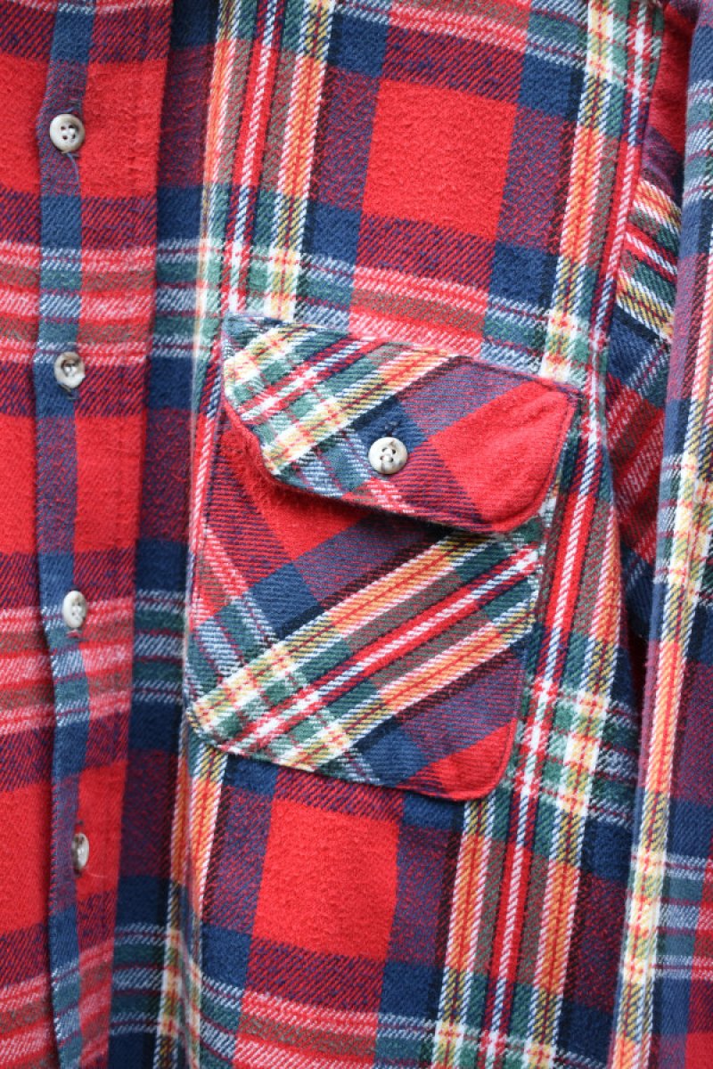 画像7: 70-80's FIVE BROTHER Check Flannel Shirt -MADE IN USA- (7)
