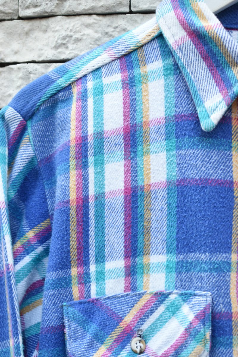 画像6: 70-80's FIVE BROTHER Check Flannel Shirt -MADE IN USA- (6)