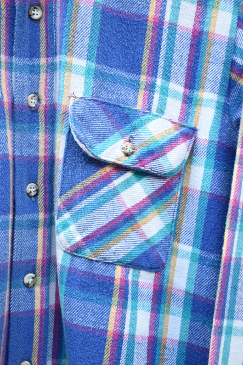 画像7: 70-80's FIVE BROTHER Check Flannel Shirt -MADE IN USA- (7)