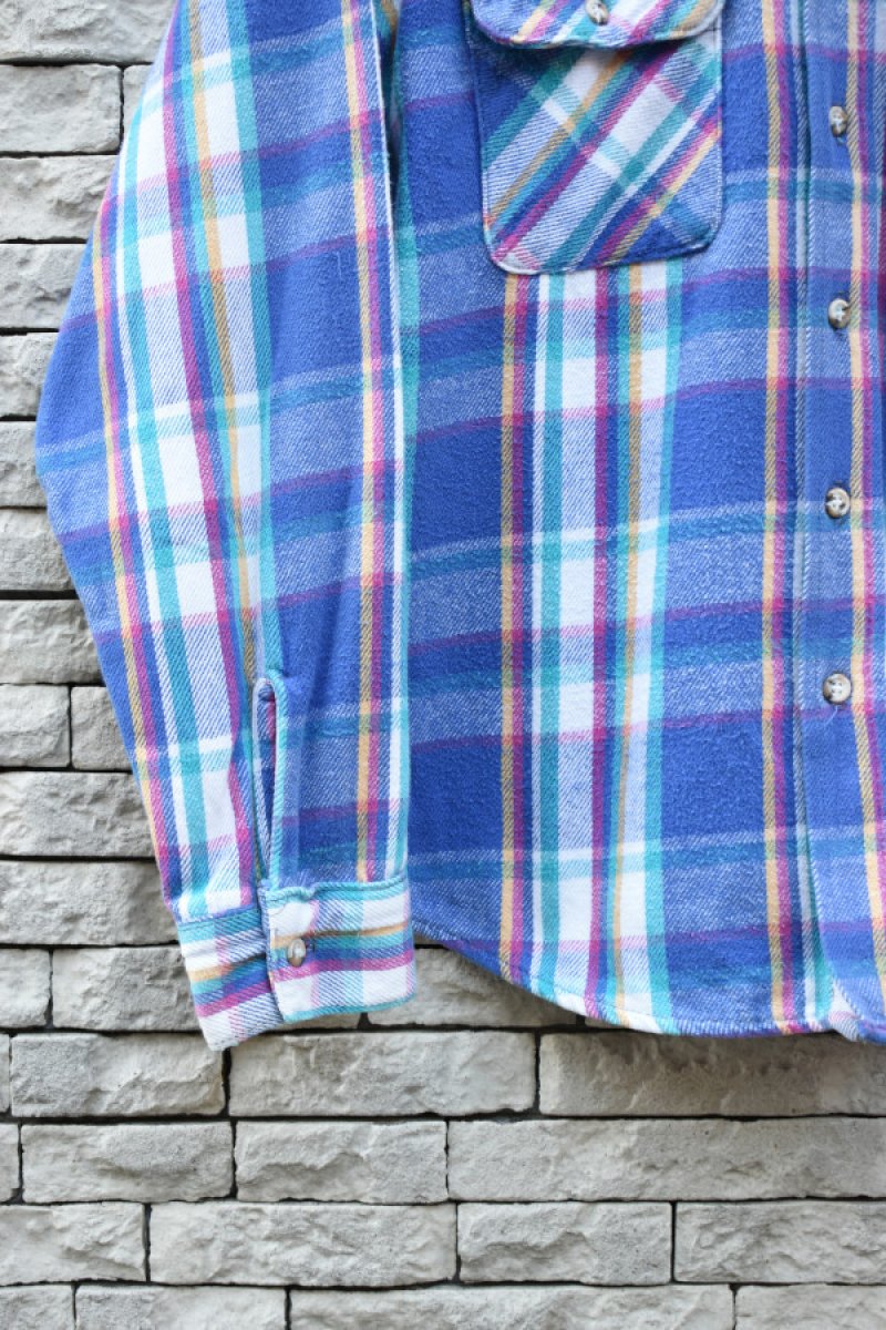 画像3: 70-80's FIVE BROTHER Check Flannel Shirt -MADE IN USA- (3)