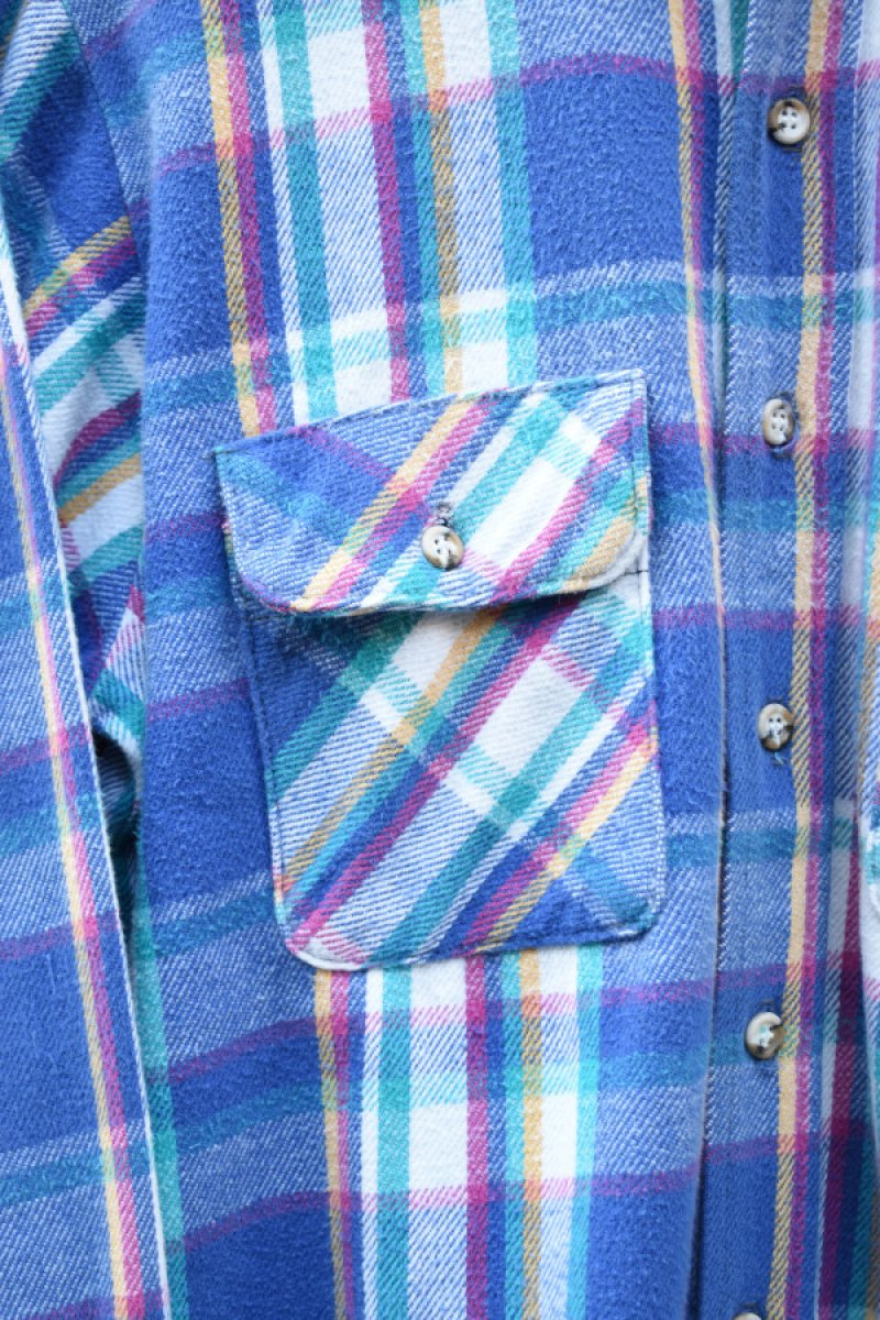 画像8: 70-80's FIVE BROTHER Check Flannel Shirt -MADE IN USA- (8)