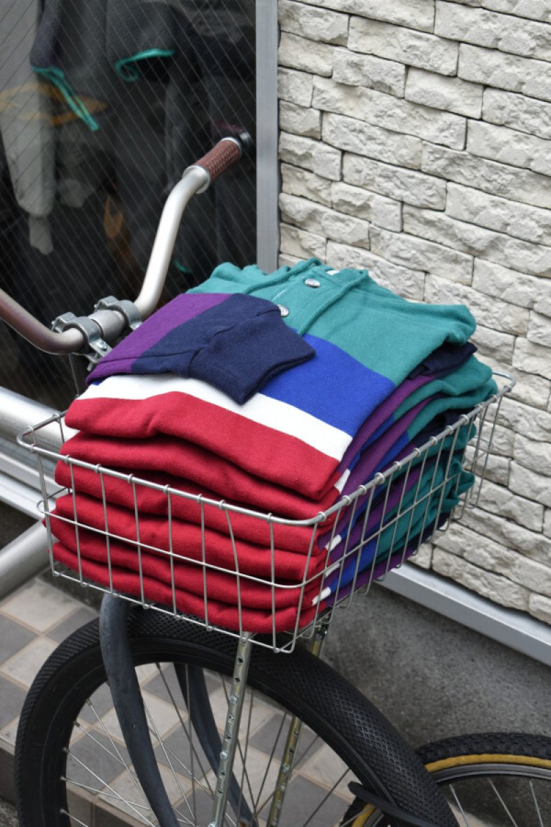 画像1: [DEADSTOCK] 90's COLUMBIAKNIT rugby hoodie -MADE IN USA- (1)