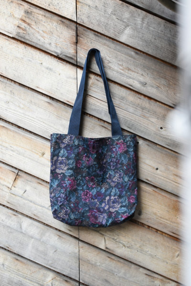画像1: [DEADSTOCK] WILD WALLETS Patterned Floral Tote Bag -MADE IN USA- [MULTI] (1)