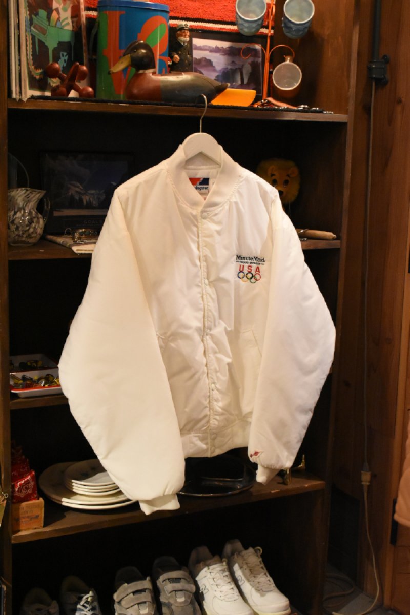 画像1: 90's Swingster Insulation Bomber Jacket "1996 Atlanta Olimpicks" -MADE IN USA- (1)