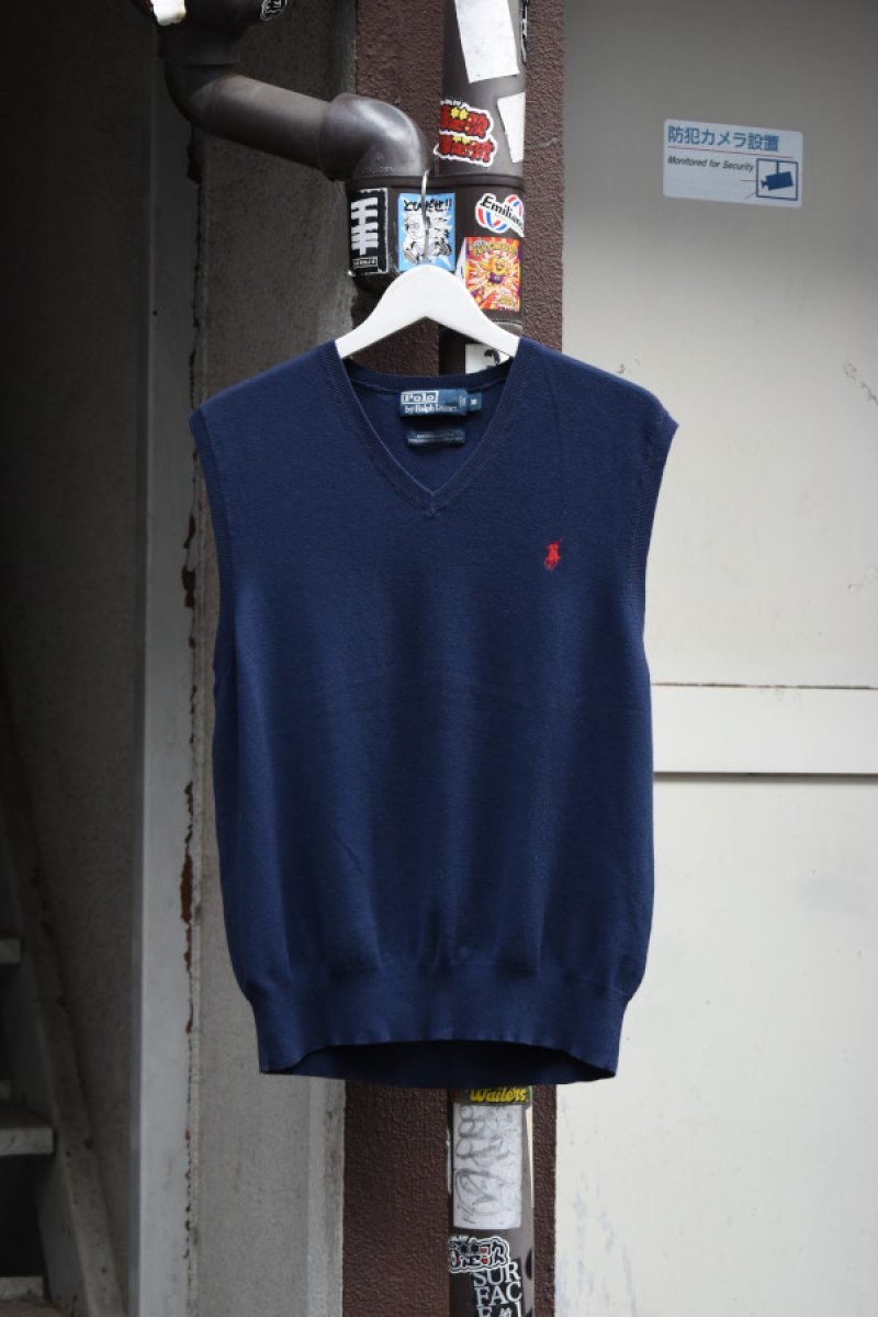 画像1: Ralph Lauren PIMA COTTON Knit Vest (1)