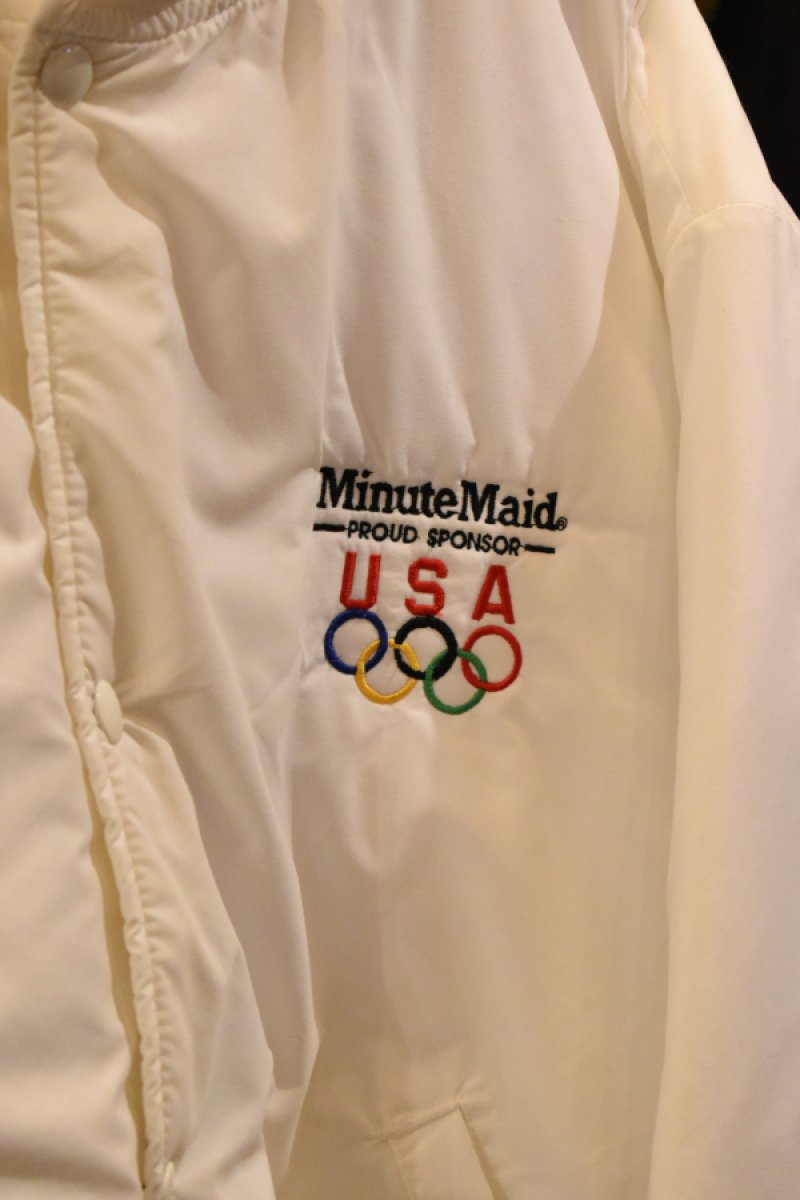画像5: 90's Swingster Insulation Bomber Jacket "1996 Atlanta Olimpicks" -MADE IN USA- (5)