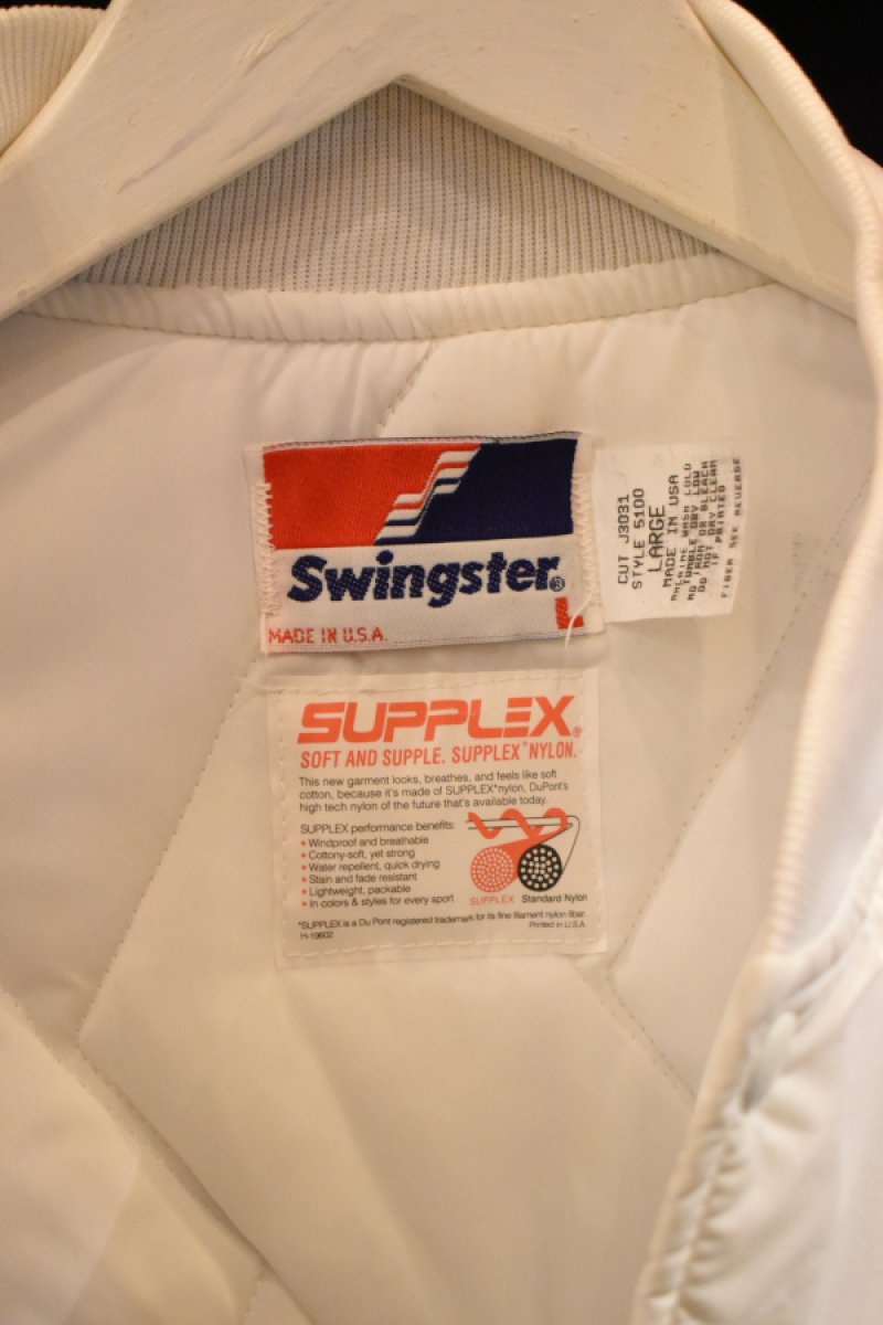 画像2: 90's Swingster Insulation Bomber Jacket "1996 Atlanta Olimpicks" -MADE IN USA- (2)