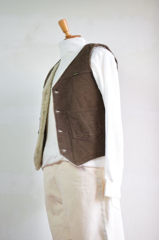 70's Maverick (マーベリック) Corduroy boa vest [BROWN]  が入荷致しました