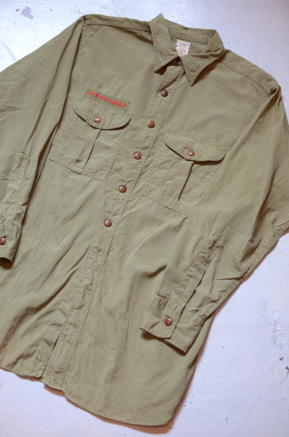 50's BOY SCOUTS OF AMERICA cotton poplin shirt が入荷いたしました