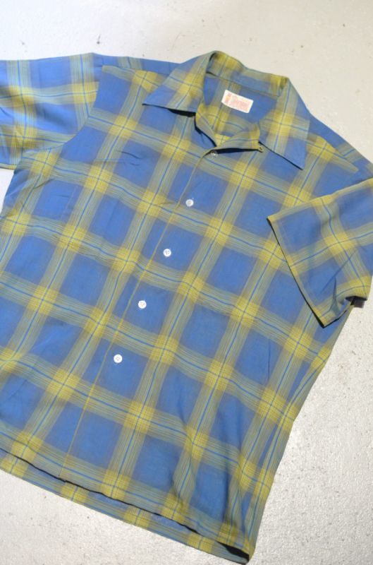 60〜70's TOWNCRAFT open collar shirt が入荷いたしました