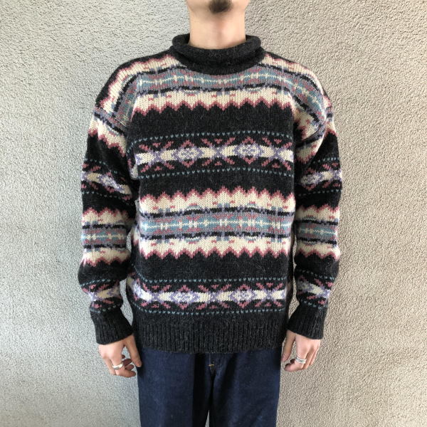 画像1: 80's WOOLRICH knit sweater (1)