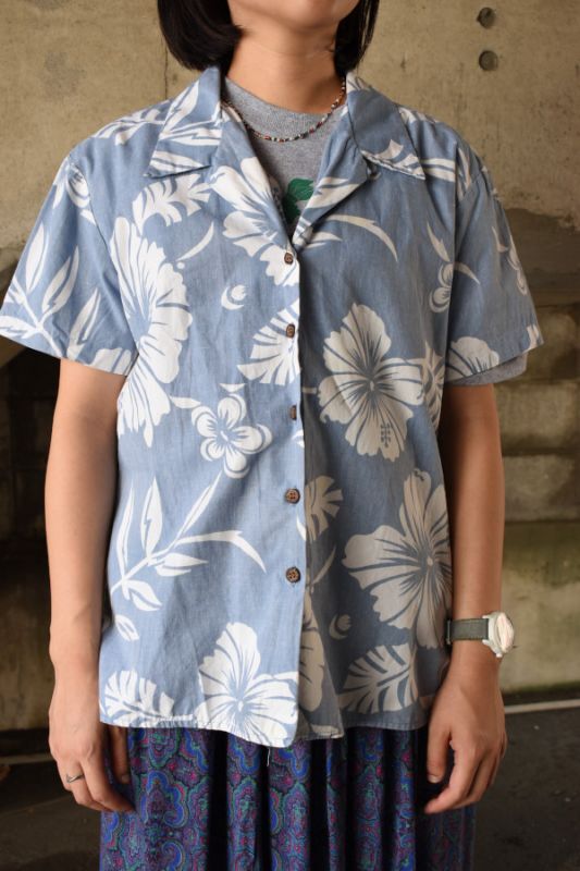 画像1: 80's reynspooner S/S hawaiian shirt (1)