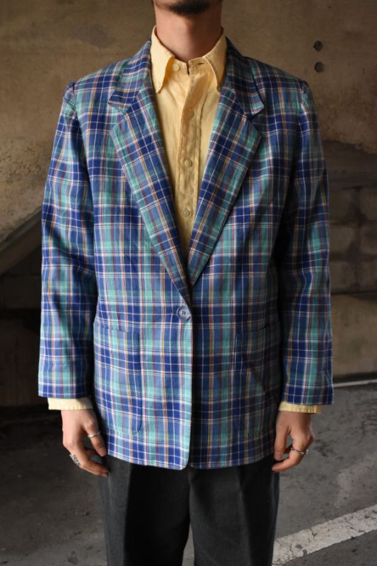 Norm Thomson madras check tailored jacket