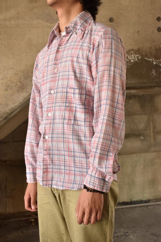 70's TOWNCRAFT L/S check shirt