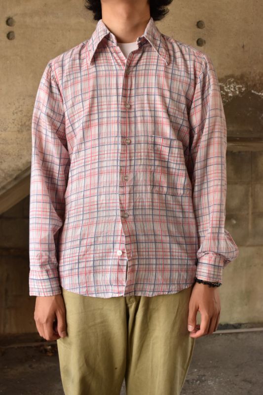 70's TOWNCRAFT L/S check shirt