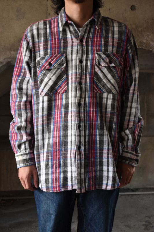 画像1: 70's-80's FIVEBROTHER flannel shirt (1)
