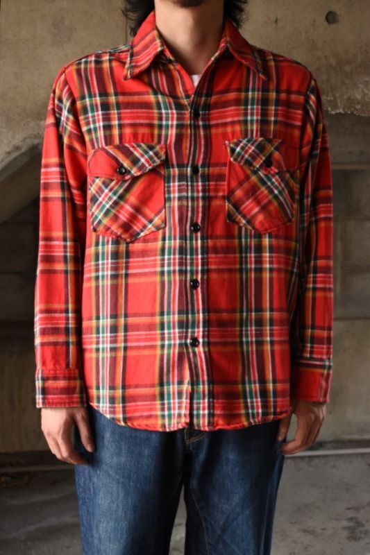 画像1: 70's Woolrich flannel shirt (1)