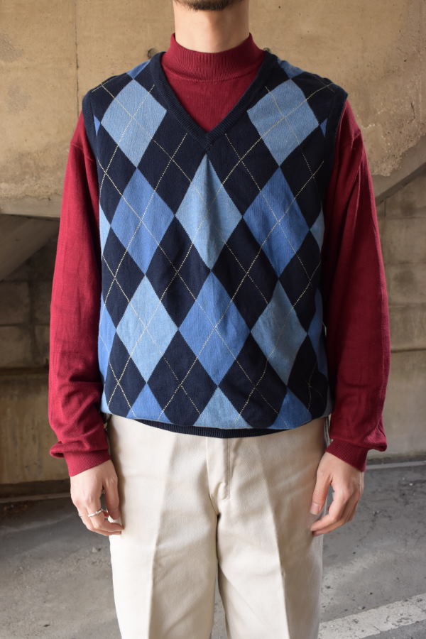 画像1: CHAPS cotton knit vest (1)