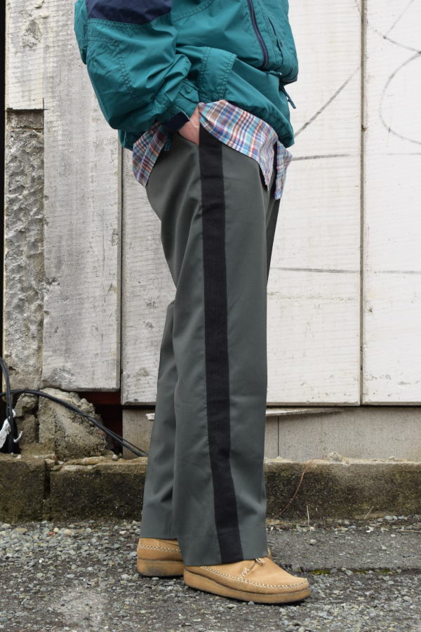 70s Vintage military side line pants