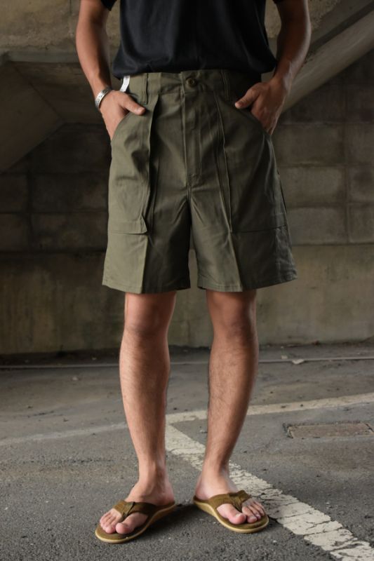 画像1: [DEADSTOCK] EARL'S APPAREL ripstop shorts -made in USA- [OLIVE] (1)