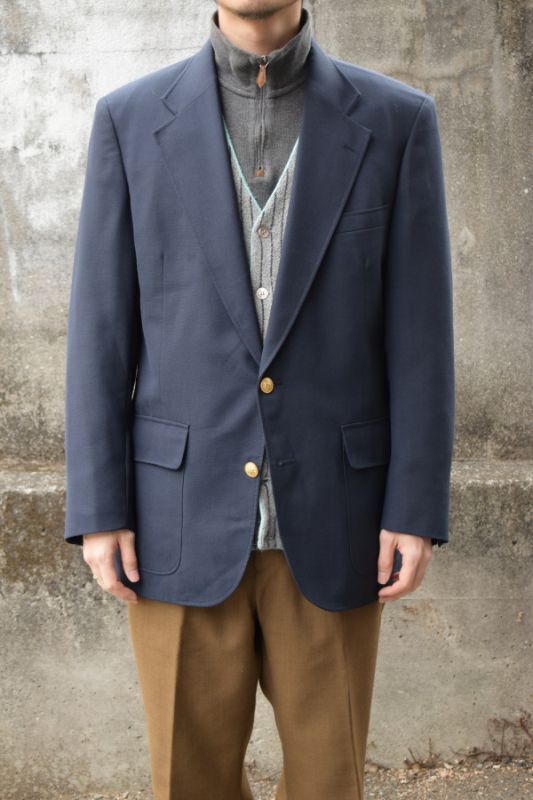 ADAMS ROW navy blazer -made in USA-