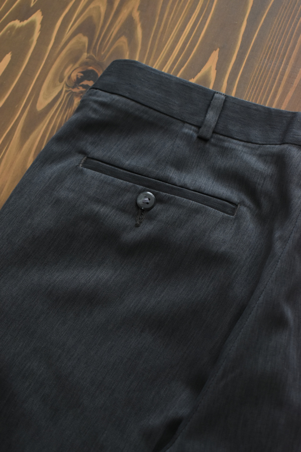 00's FARAH one tuck ワイドスラックス　レーヨン混　黒 FARAH 2-tuck slacks